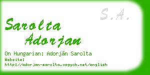 sarolta adorjan business card